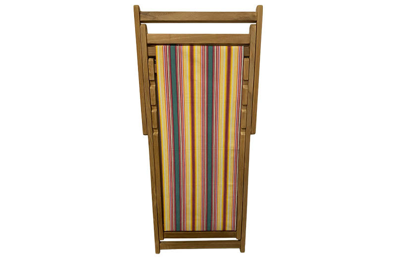 Deckchair with Retro Yellow Stripe Canvas