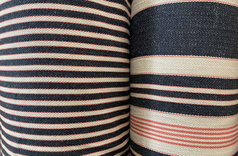 black beige stripe ticking
