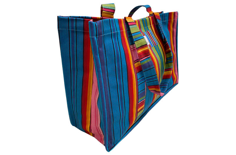 turquoise-blue-stripe-beach-bag-extra-large-snorkelling-pink-stripe-side.jpg