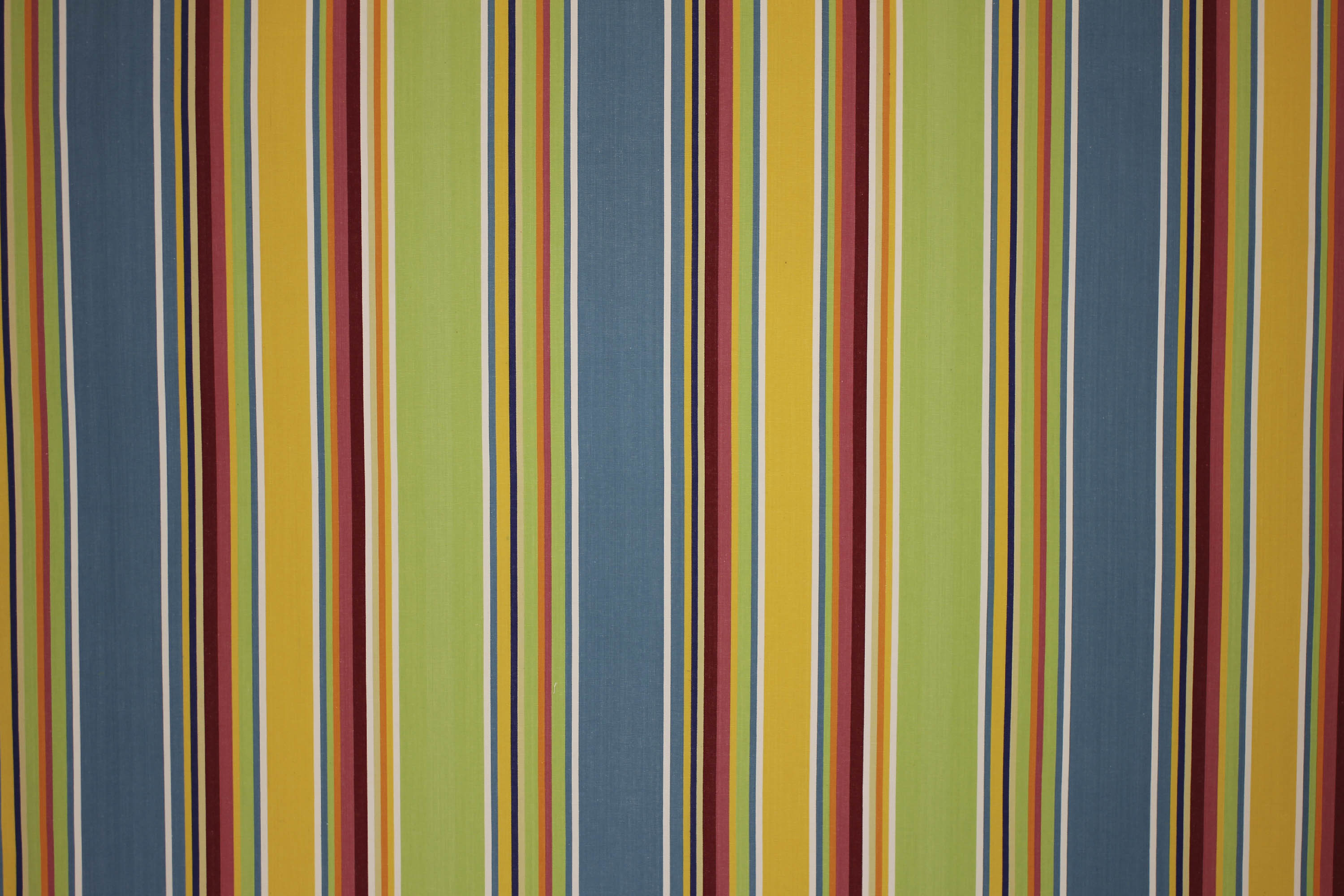 Striped Oilcloth Fabric | Wipeable Stripe Fabrics yellow, green, blue   