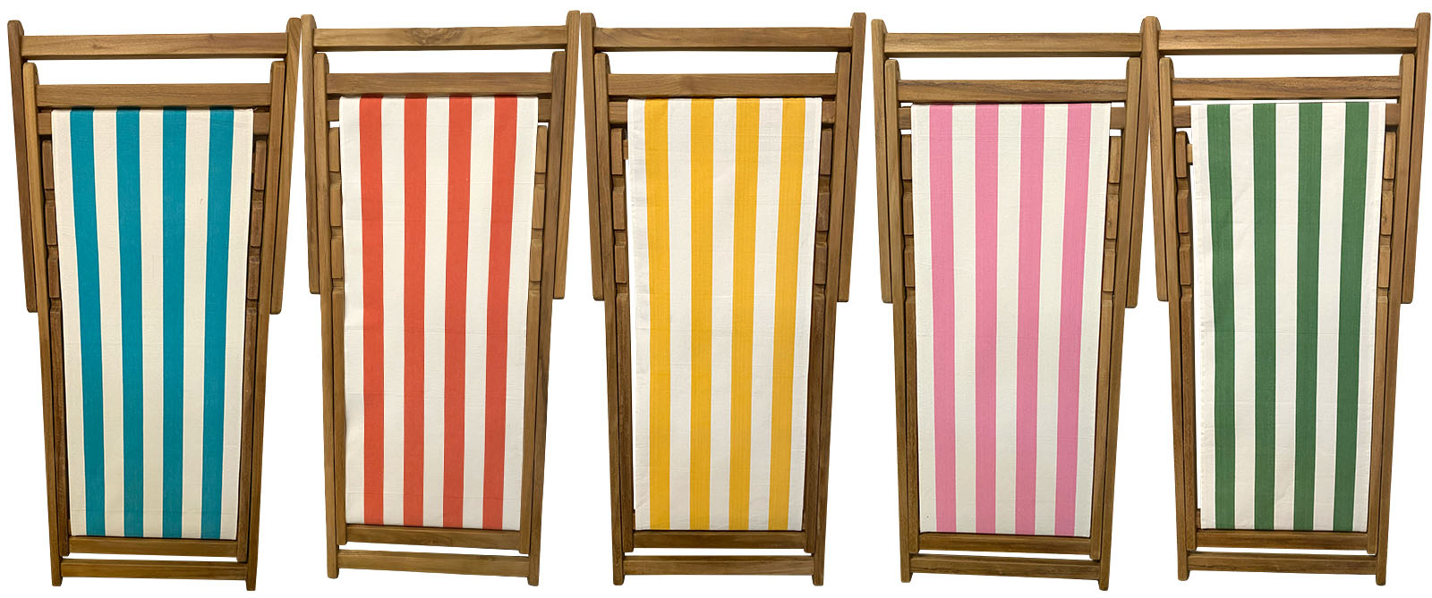 Premium Deck Chairs - Traditional Folding Wooden Deckchairs