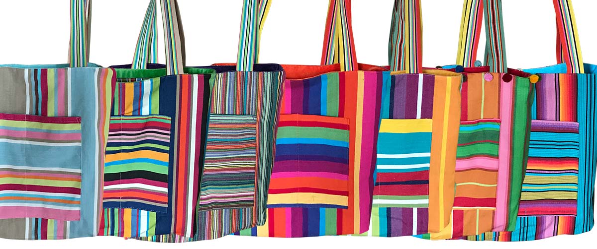 Velvet Tote Bags - Reversible | The Stripes Company