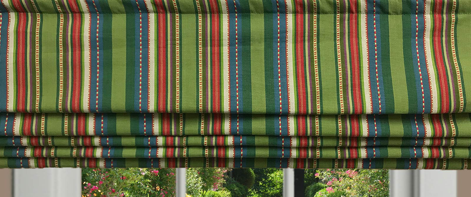 Striped Roman Blinds