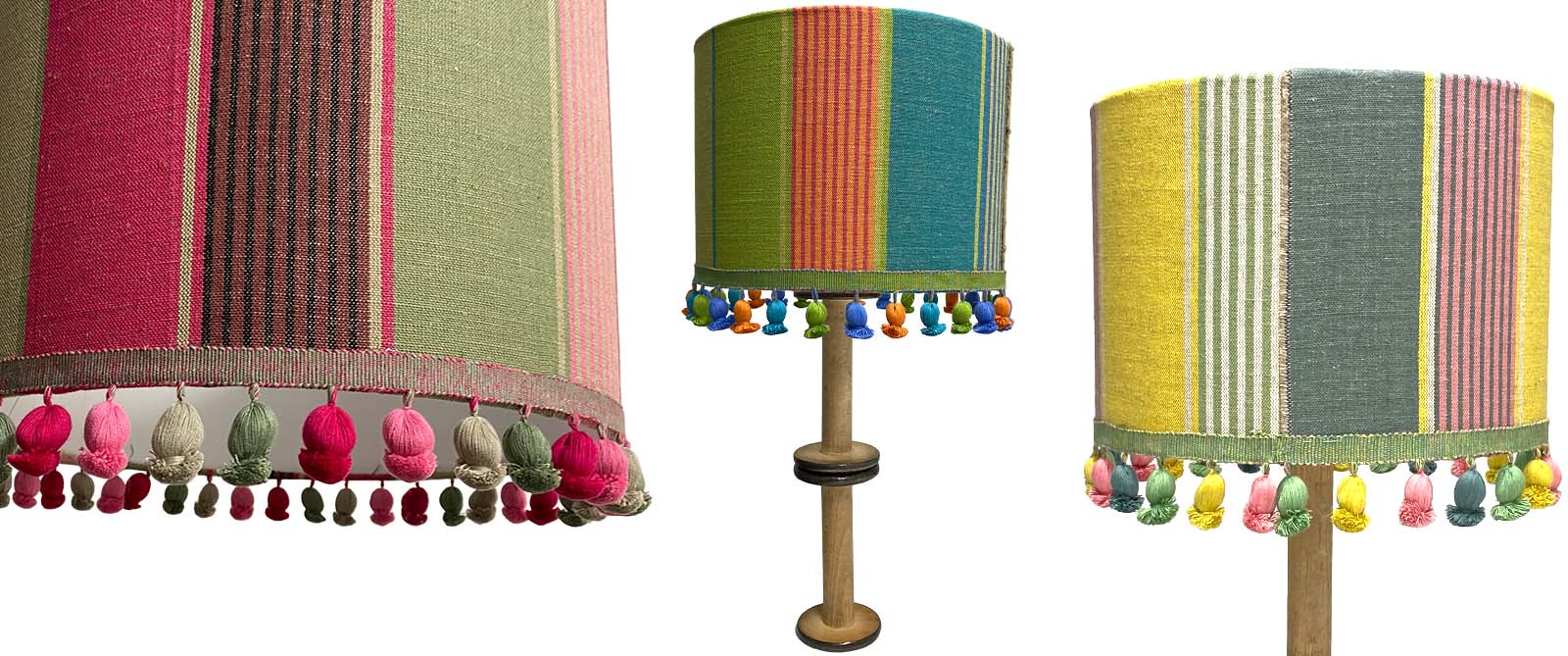 Striped Drum Lampshades