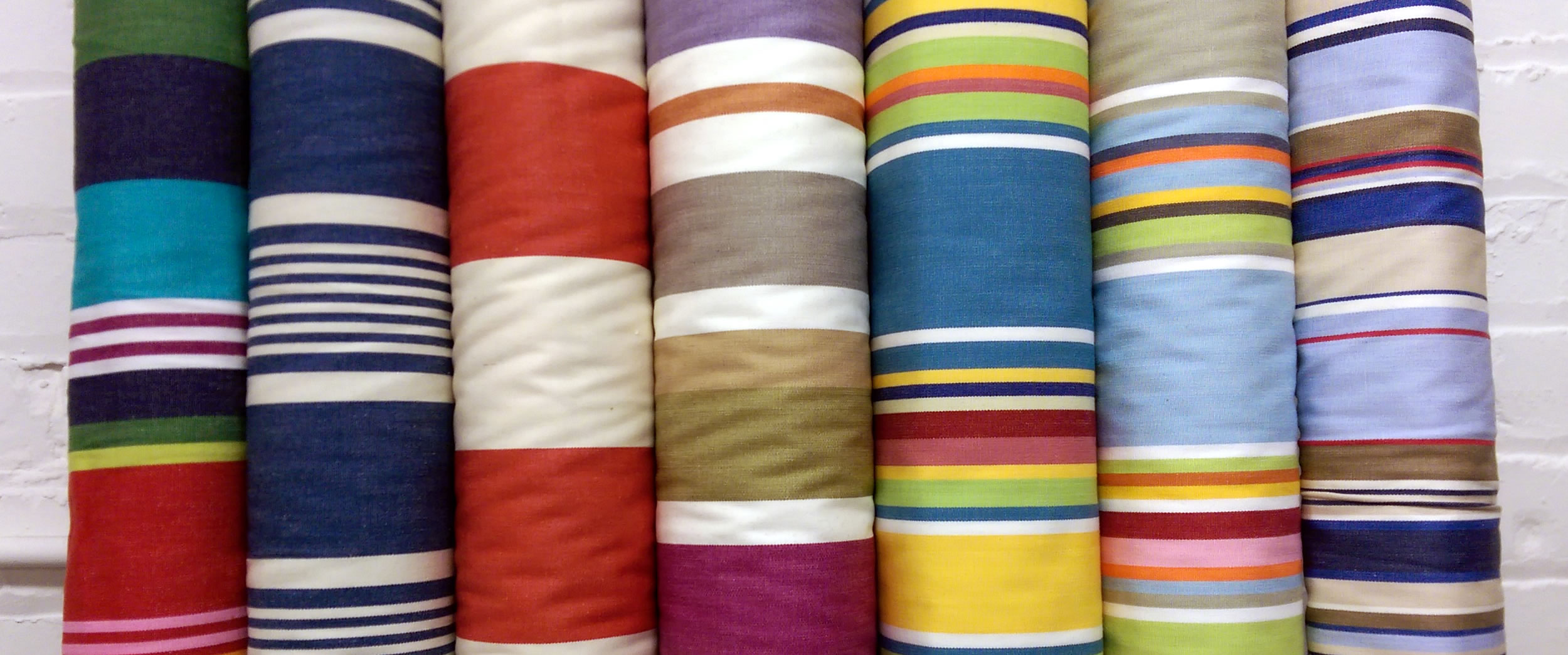 Cream Stripe Water Repellent Fabric 
