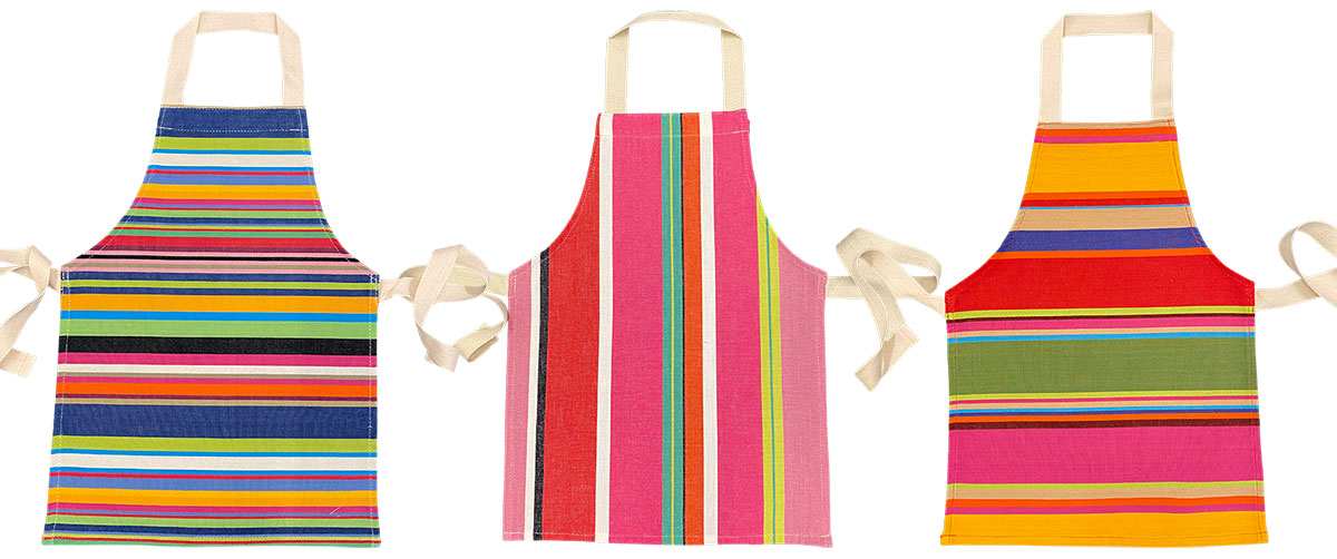 Assorted Pack Of 5 Toddlers Aprons - Striped Aprons For Small Children Assorted Pack Of 5 Stripes