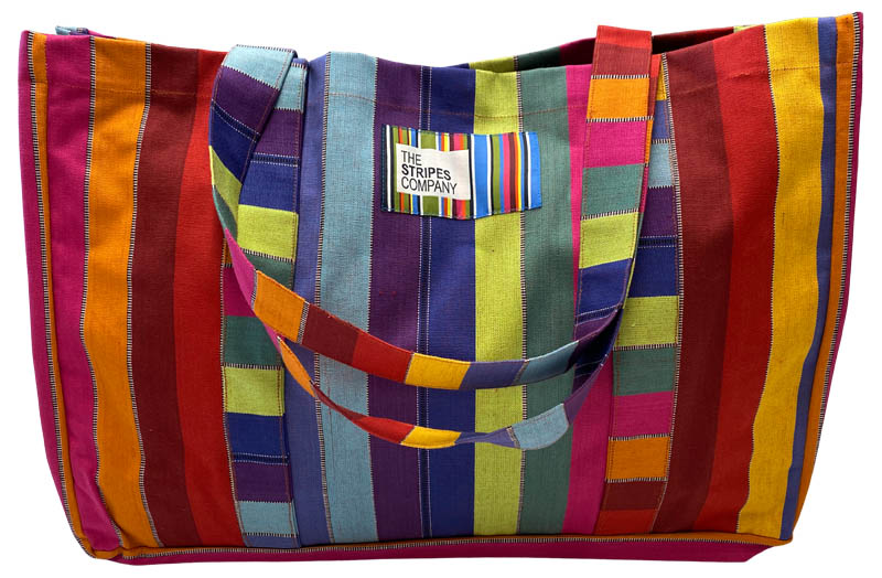 Rainbow Stripe Beach Bags - Extra Large