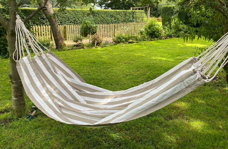 Beige Grey, White Striped Hammocks | Garden Hammocks 