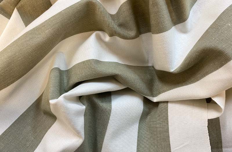 Beige and White Stripe Fabric | Stripe Cotton Curtain Upholstery Blind Fabrics