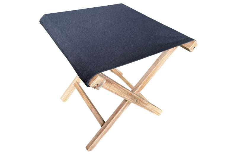 Black Folding Wooden Stool