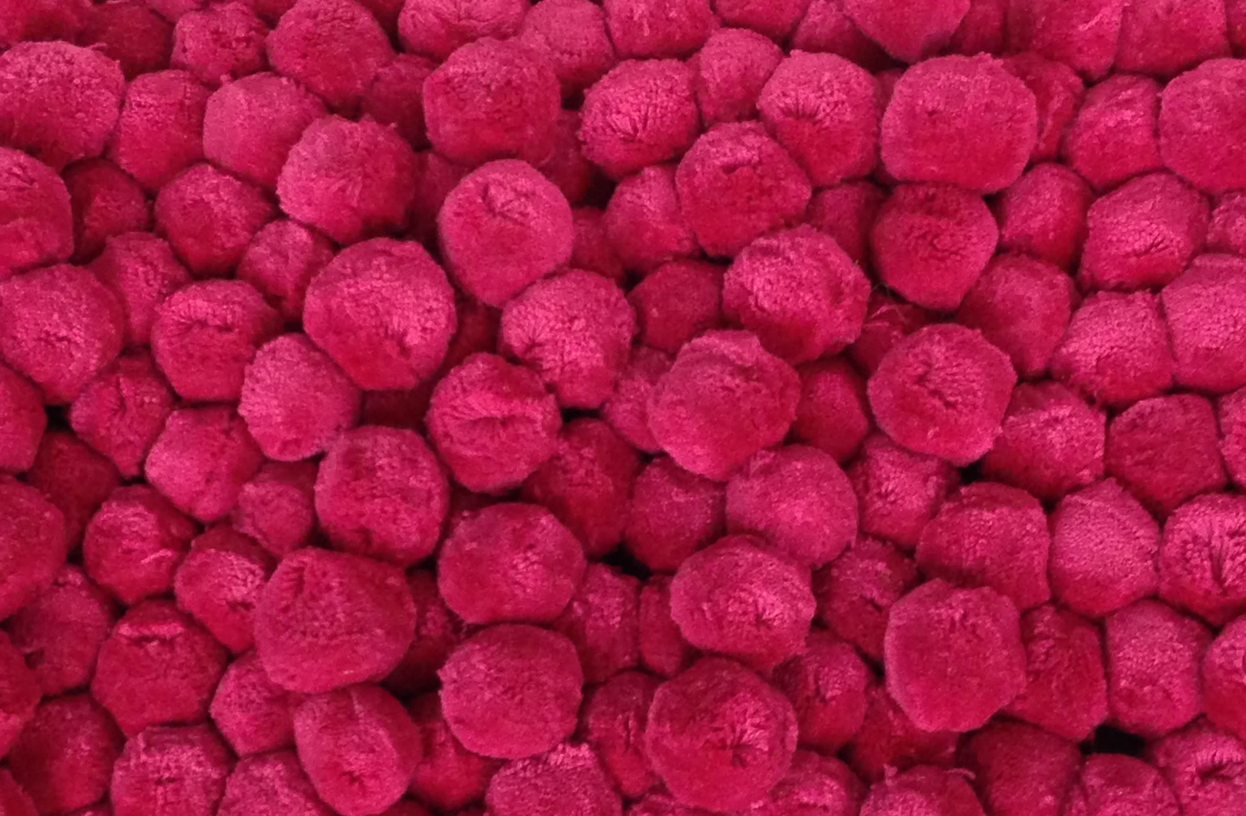 Magenta Bobble Fringe | Magenta Pink Pompoms 2.5cm