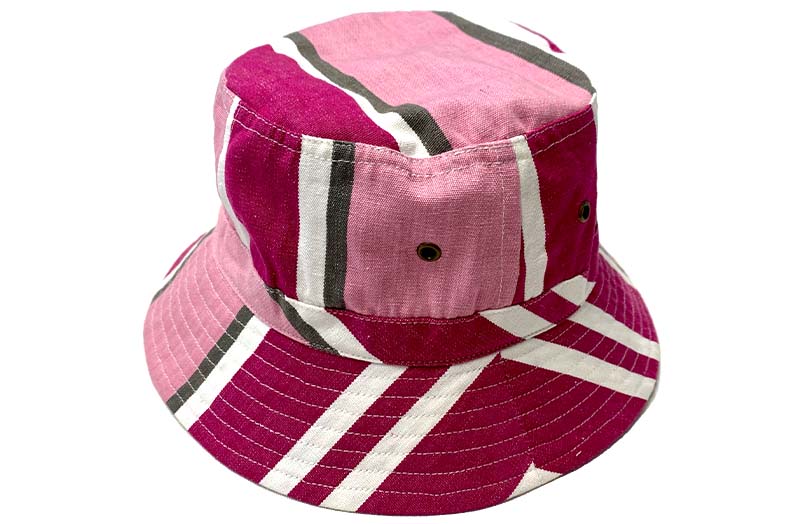 Exclusive Pink and Grey Stripe Sun Hats 