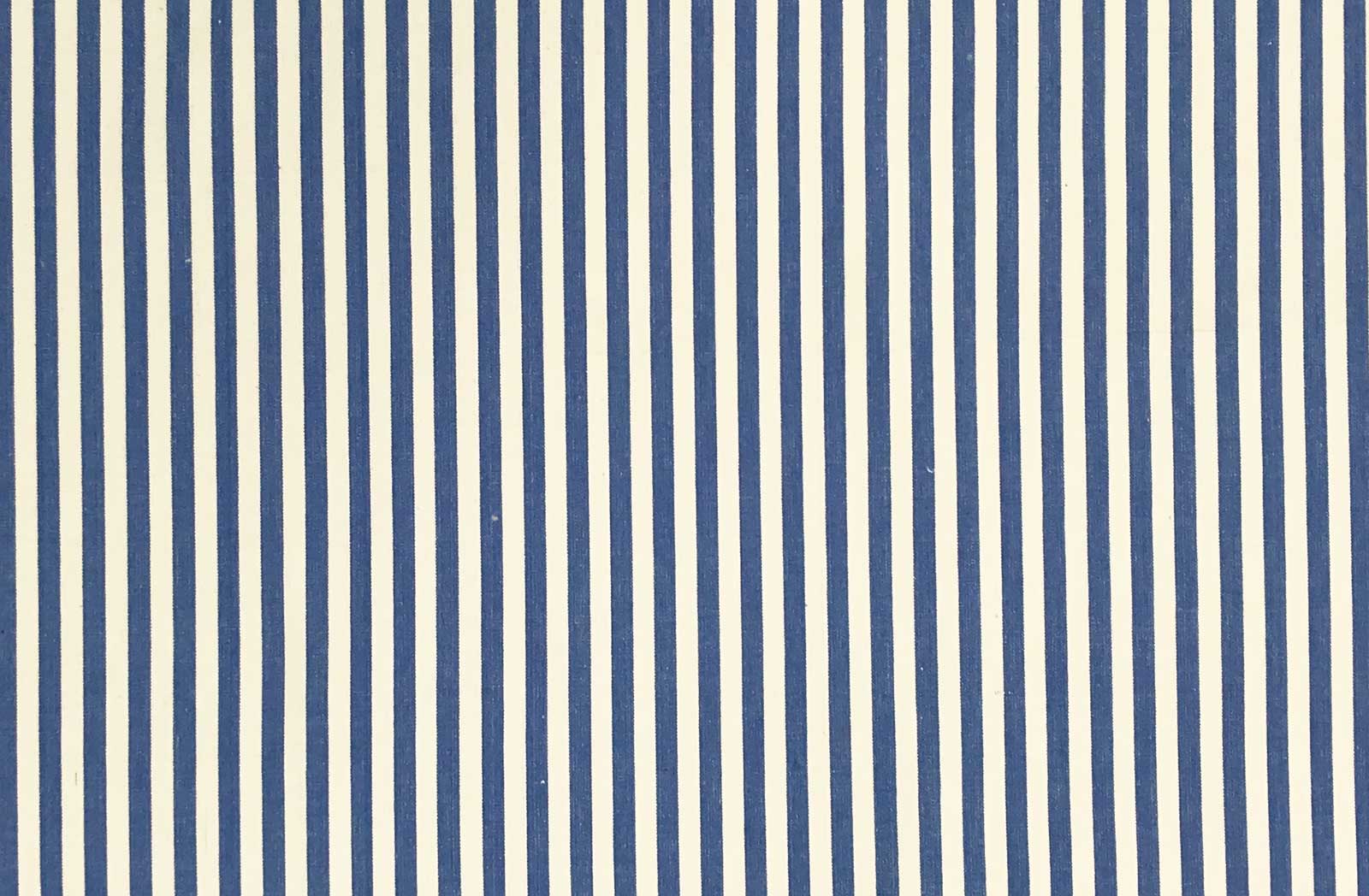 Cotton Fabric with thin Blue and White Stripes The Stripes Company UK