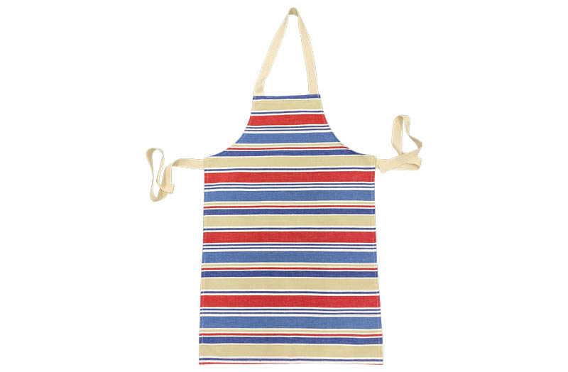 Blue, Red, Beige Striped Childrens Aprons