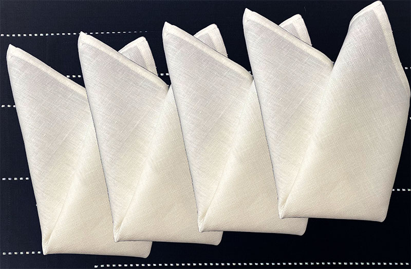 Cream Linen Napkins set of 4