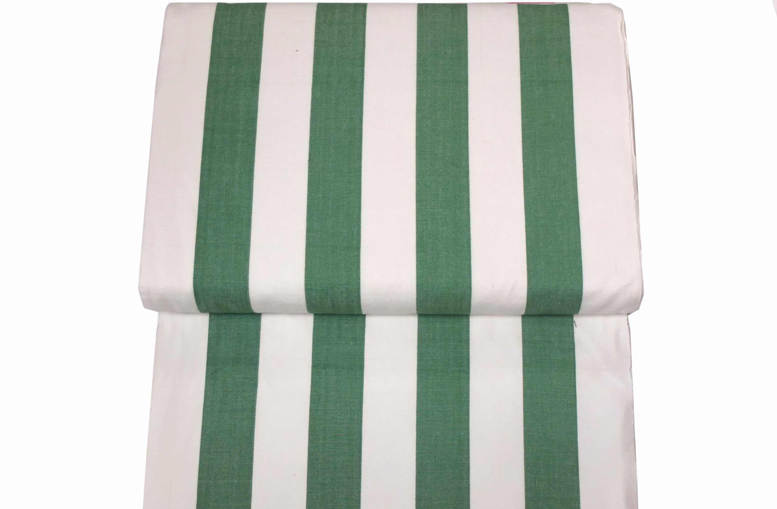 Green White Striped Deckchair Fabric