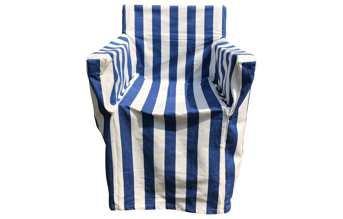 Blue & White Stripe Directors Chair Loose Covers