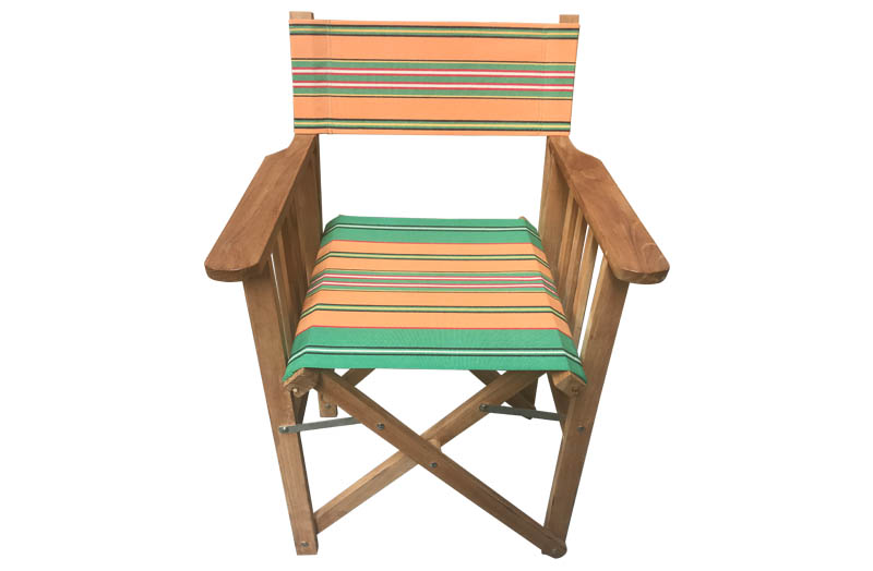 Green, Terracotta Stripe Directors Chairs