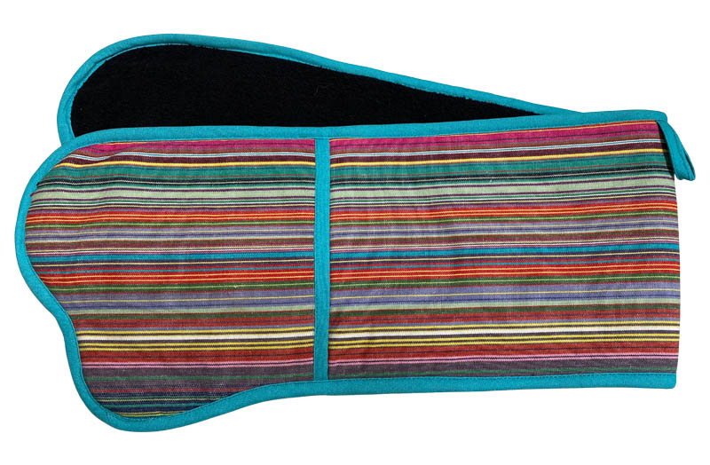 Multi Striped Double Oven Gloves
