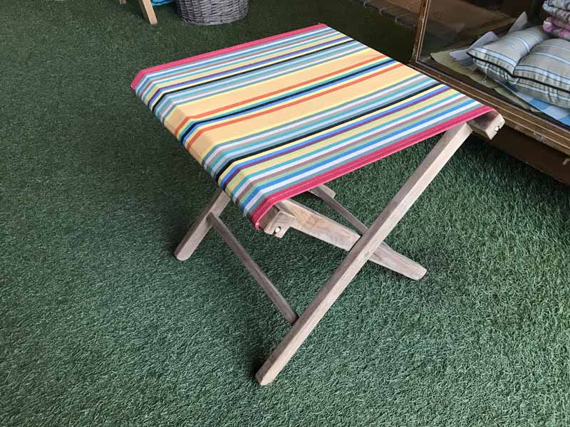 Portable Folding Stools in a medley of stripes  