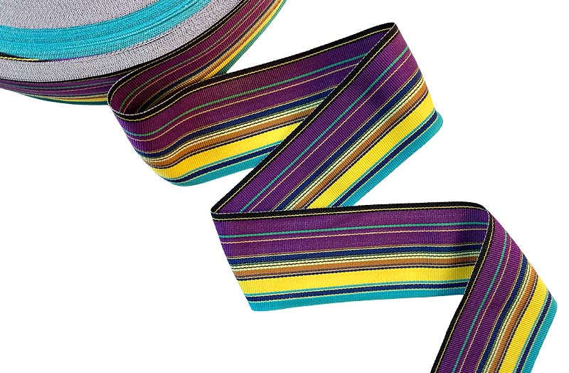 Stripe Grosgrain Ribbon Purple  