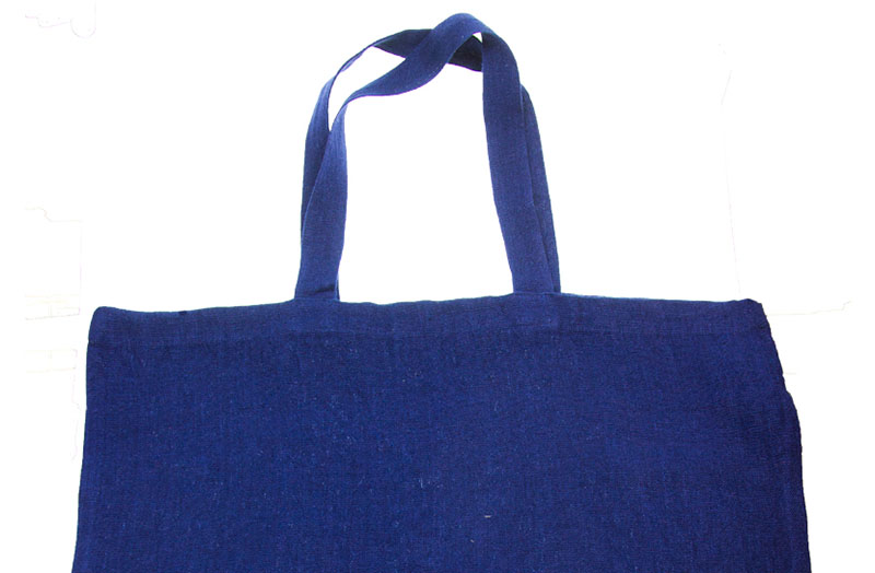 blue- Stripe Linen Tote Bags 