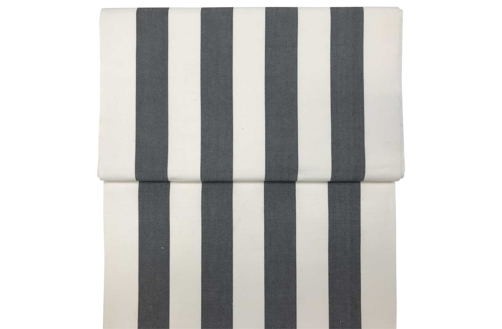 Grey and White Stripe Deckchair Fabric