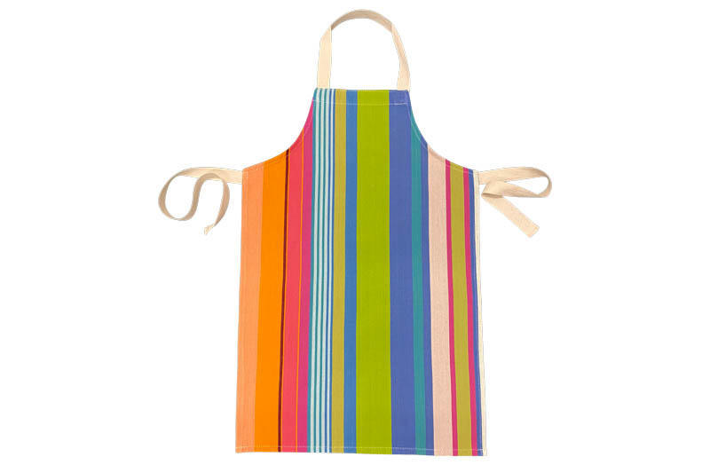 Green, Blue, Terracotta Striped Childrens Aprons