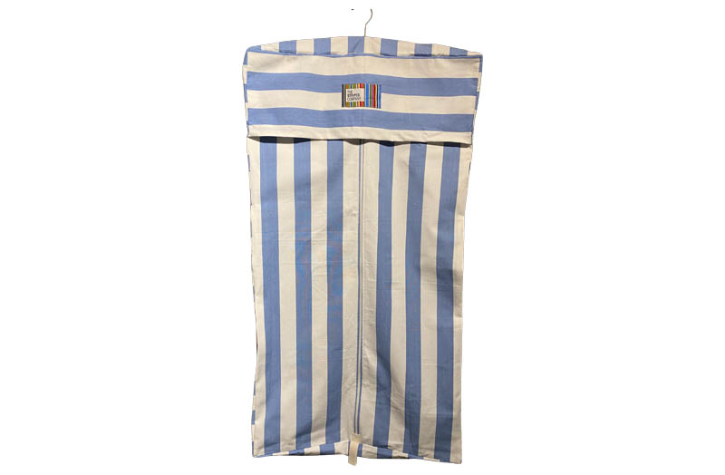 Sky Blue And Off White Striped Garment Bags