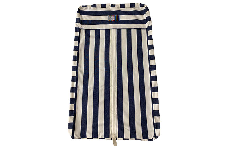Navy Blue White Striped Garment Bags