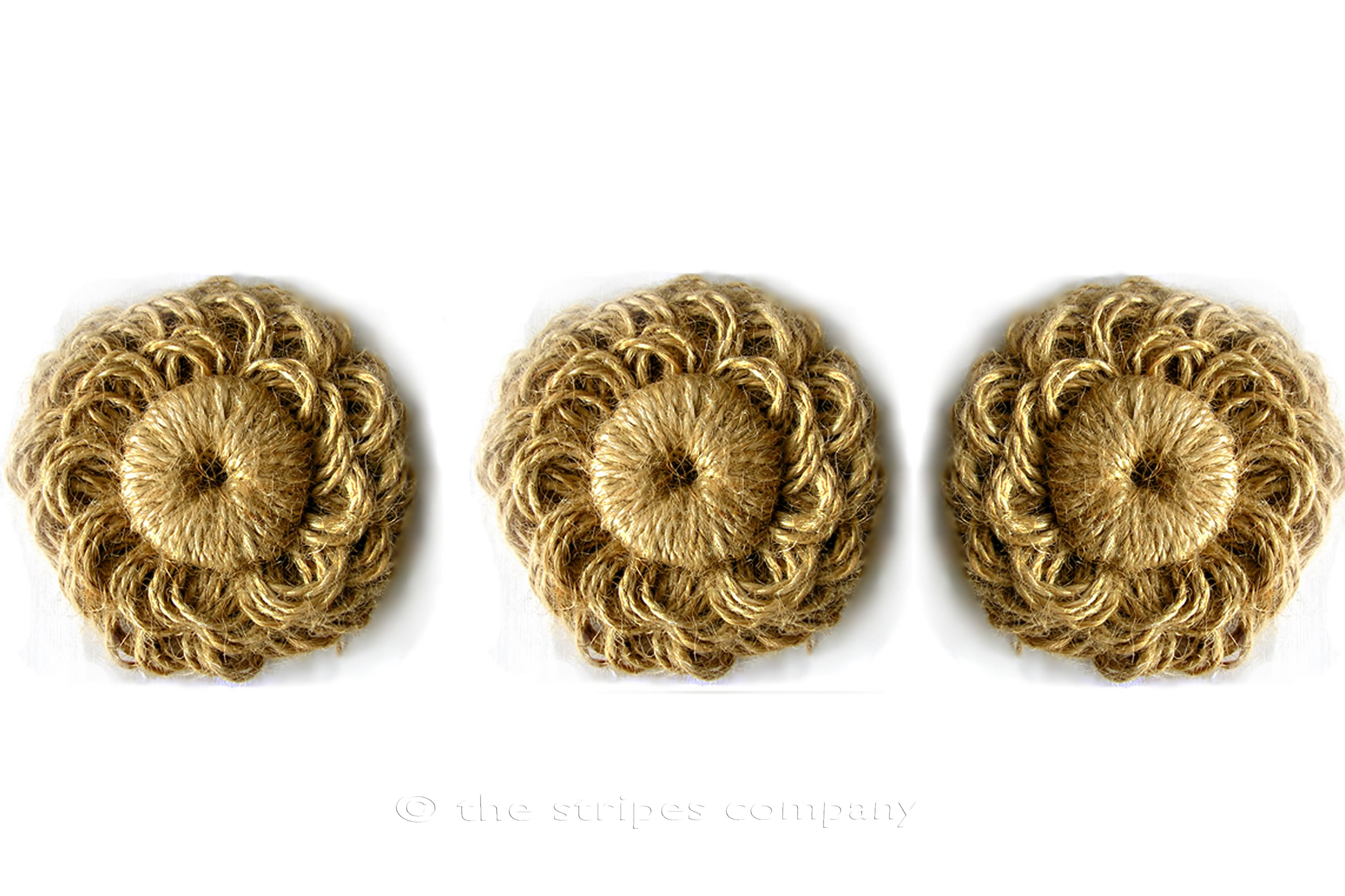Natural Jute Flower Rosettes - Fabric Flowers - Fabric Rosettes