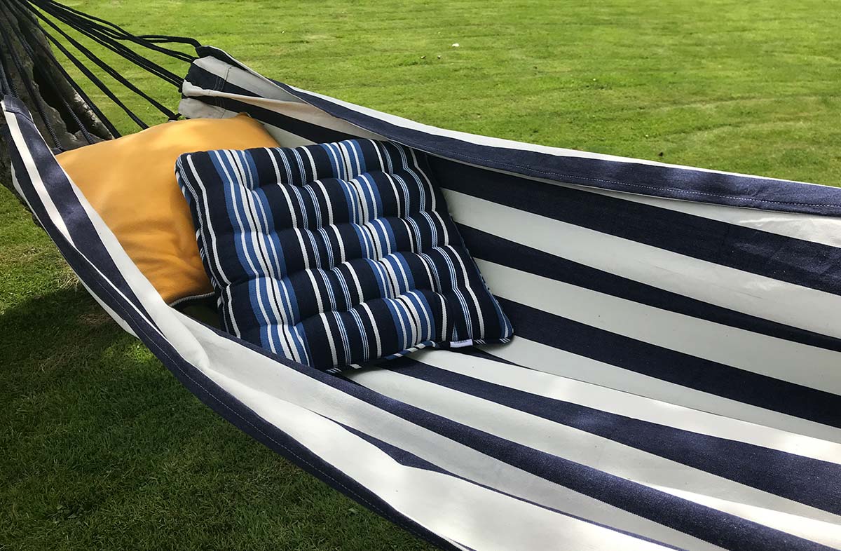 Navy Blue and White Stripe Hammocks