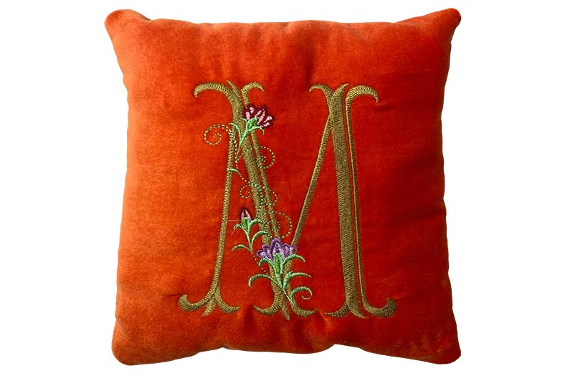 Little Orange Velvet Personalised Cushions