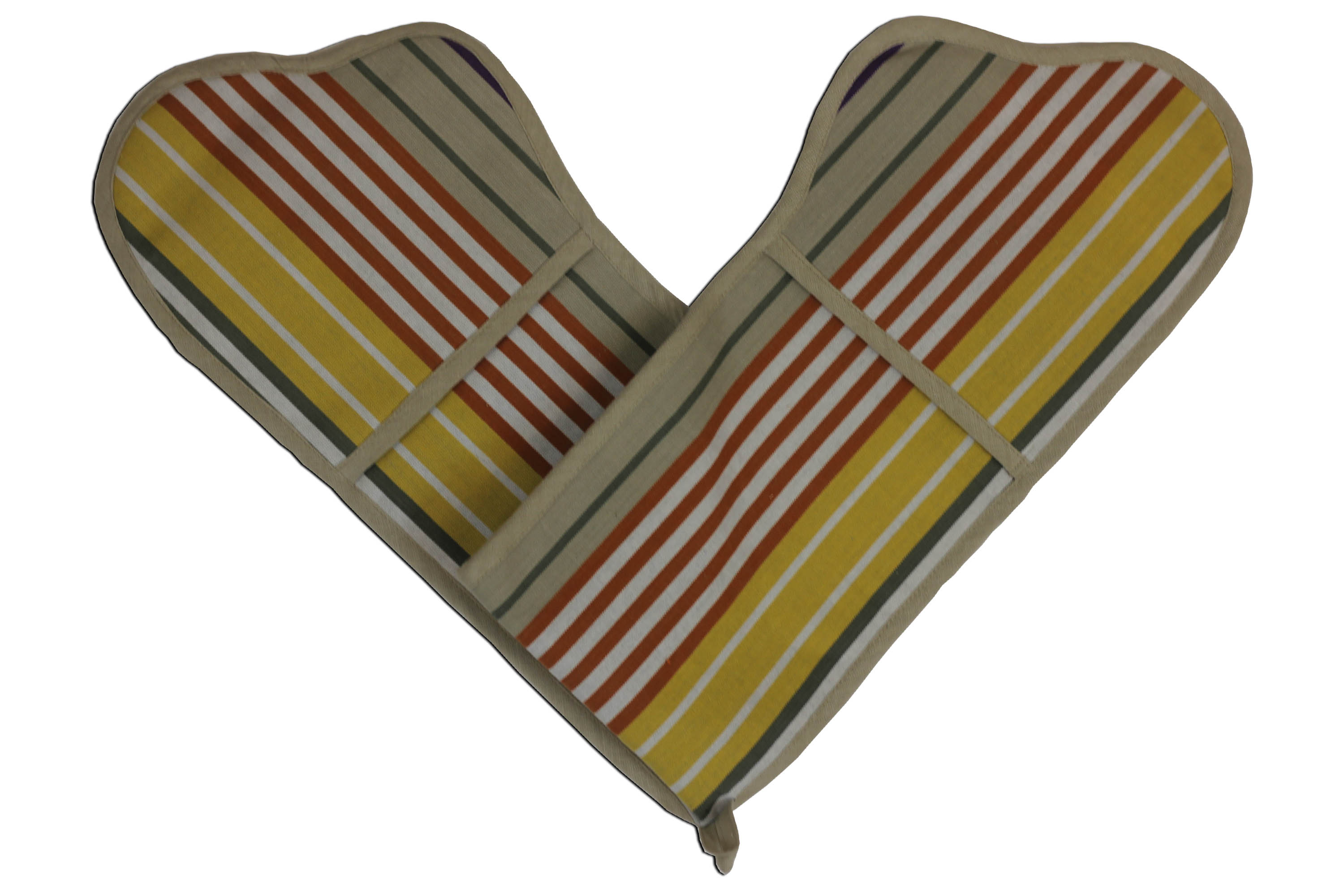 Striped Double Oven Gloves
