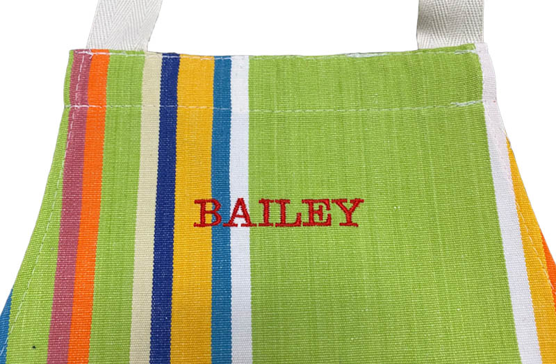 Striped Toddler Aprons Add Personalisation Per Initial