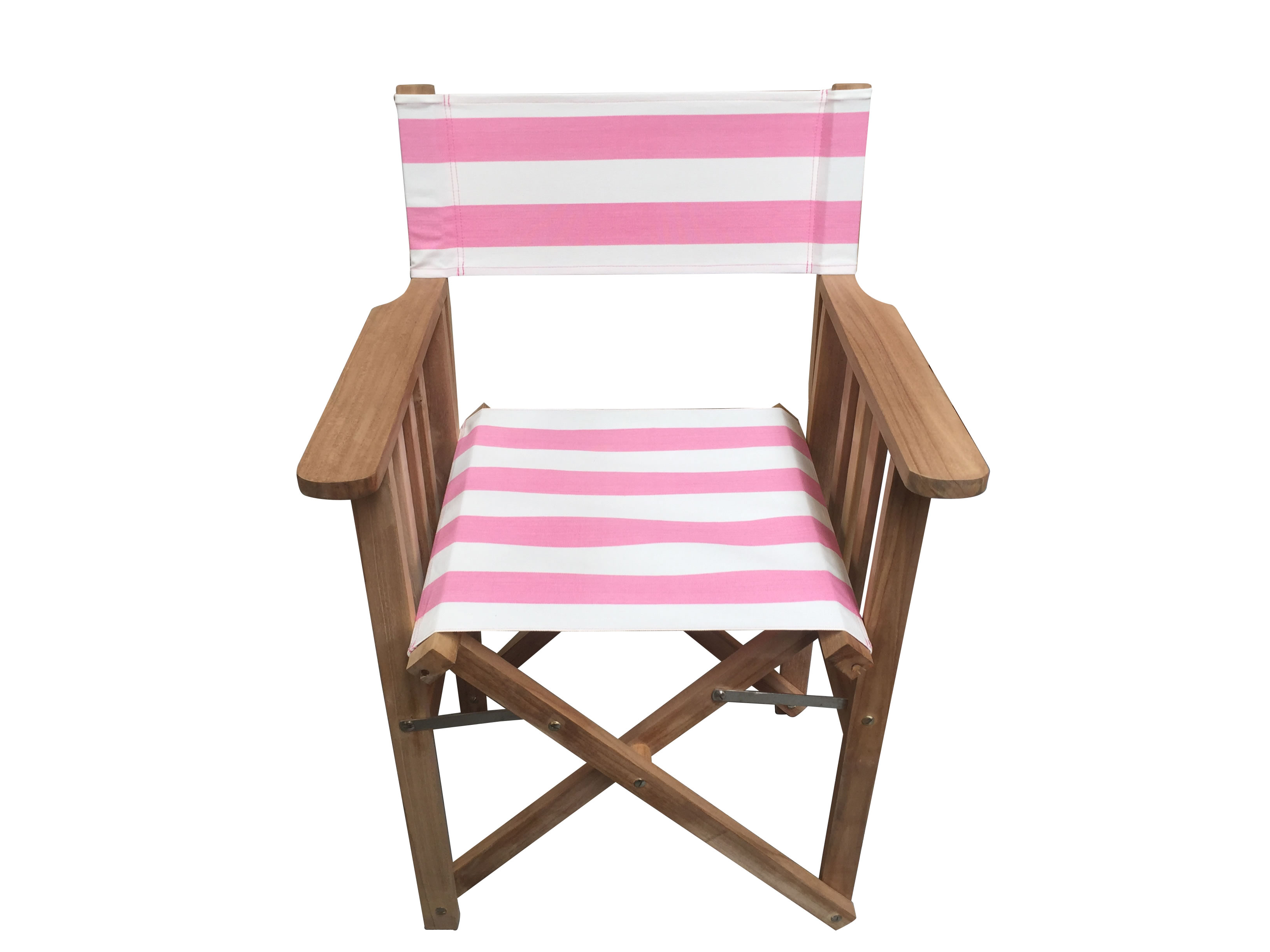 Pink and White Striped Directors Chairs