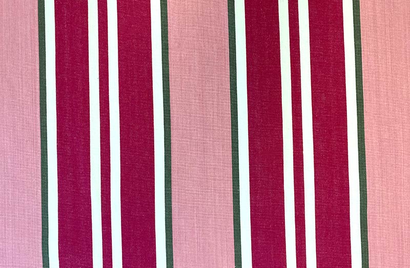 Pink, Pale Pink, White and Grey Striped Fabric Pink Stripe Curtain
