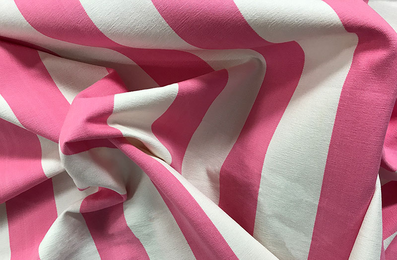 Pink White Striped Fabric | Pink Stripe Cotton Fabrics
