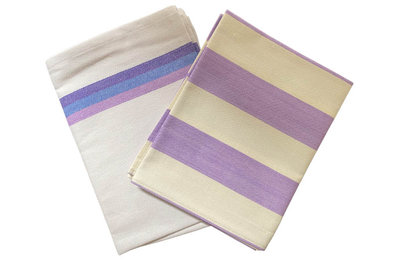 Purple Stripe Tea Towel Set | Pack of 2 Purple Stripe Tea Towels