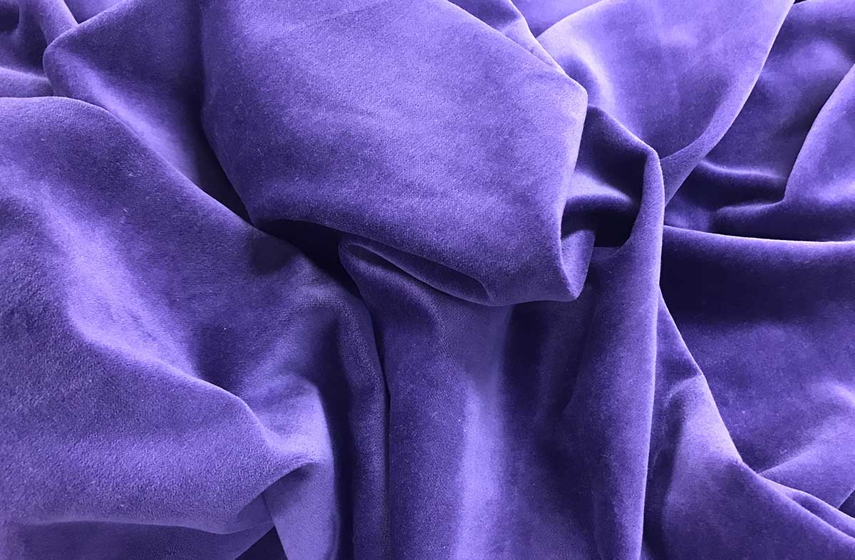 Purple Cotton Velvet Fabric | The Stripes Company 