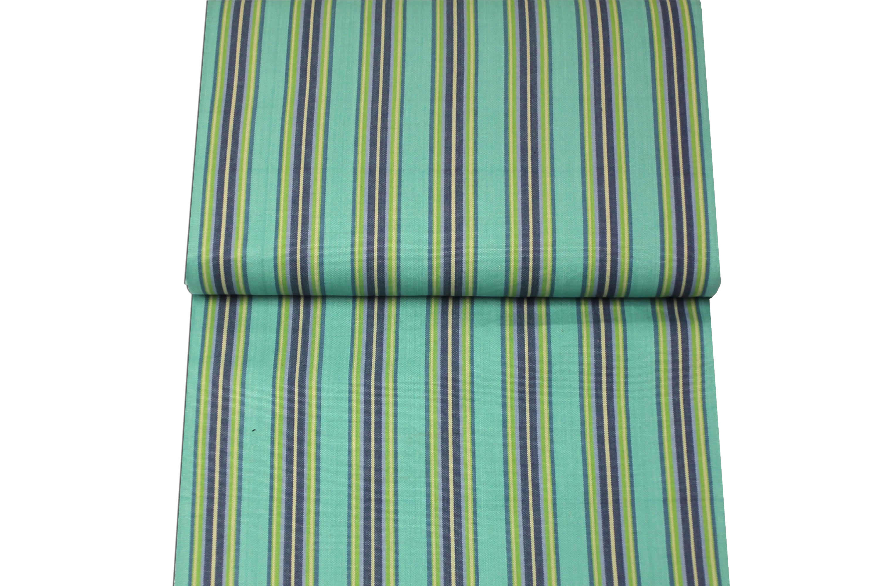 Dark Blue, Green and Cream Stripe Replacement Deck Chair Sling - Fencing 