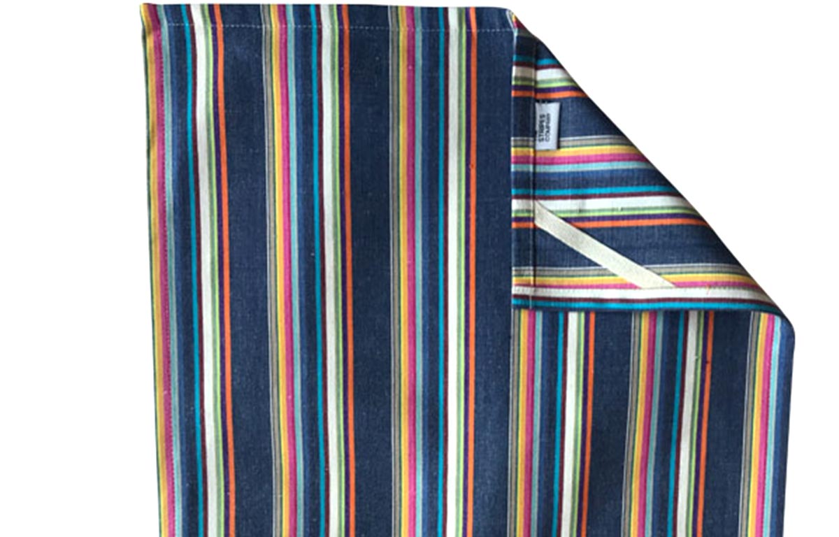 Navy Blue Striped Tea Towels | The Stripes Company UK