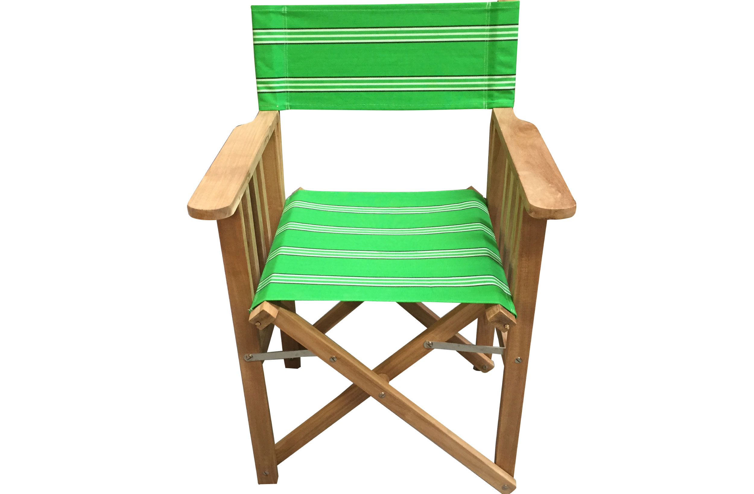 Emerald Green Directors Chair - Rounders Stripe 