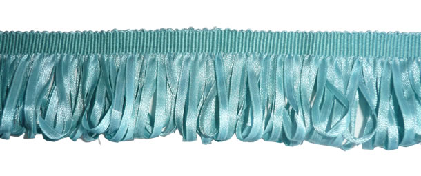 Blue Satin Looped Fringe