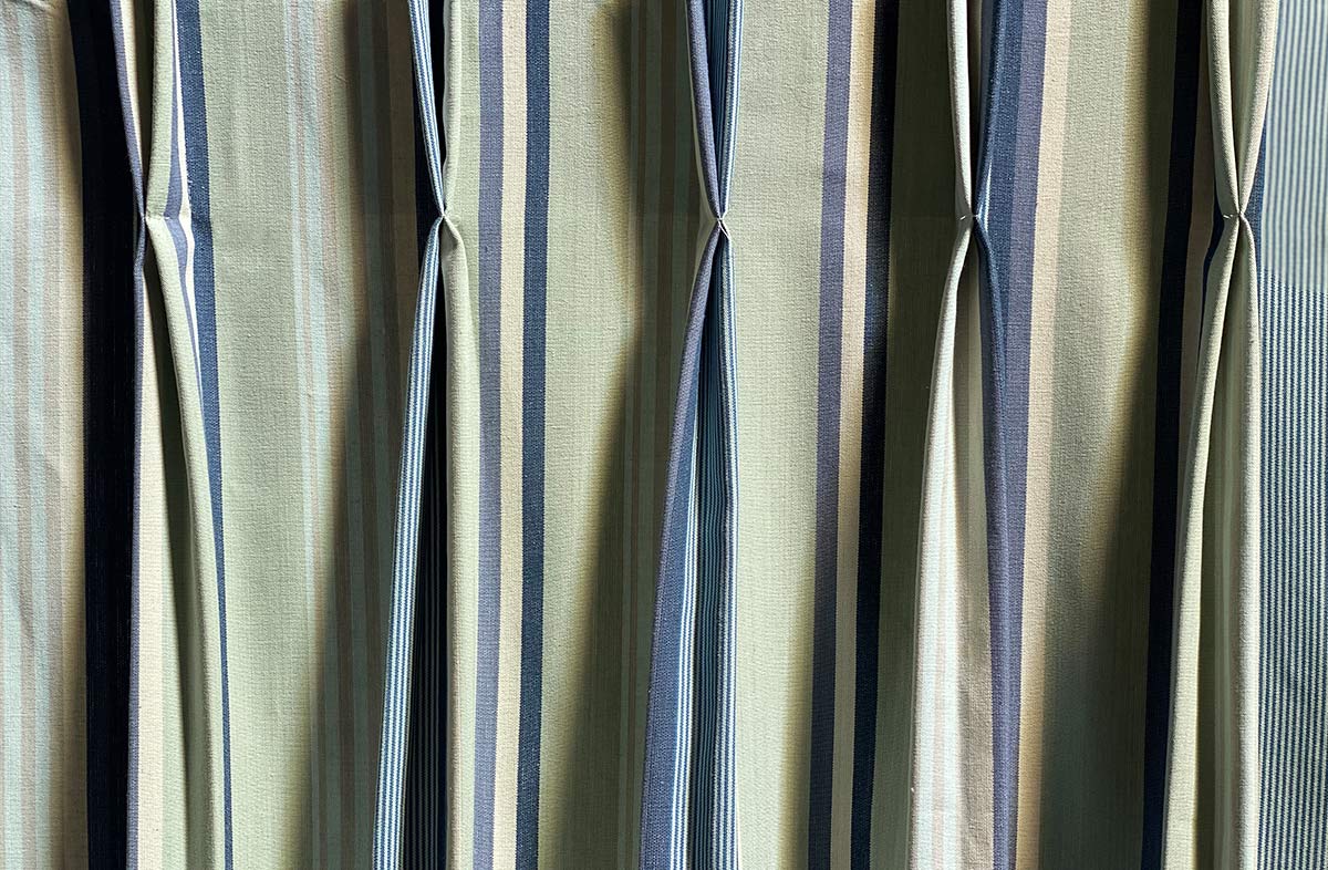 Stripe Curtains with Pinch Pleats