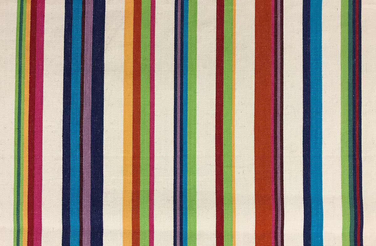 Cream, brown, terracotta, green - Striped Fabrics | Stripe Cotton Fabrics | Striped Curtain Fabrics | Upholstery Fabrics 