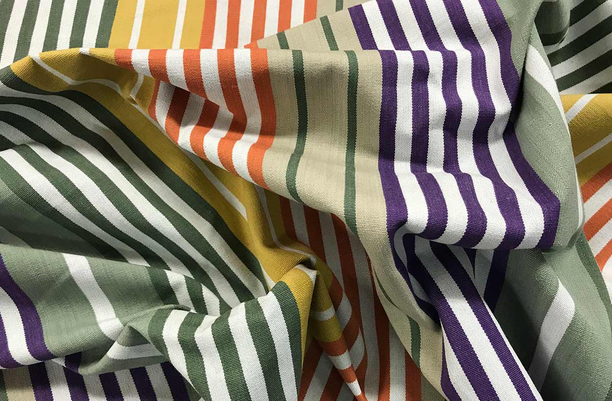 Sage Green Striped Fabrics - Boules Stripe