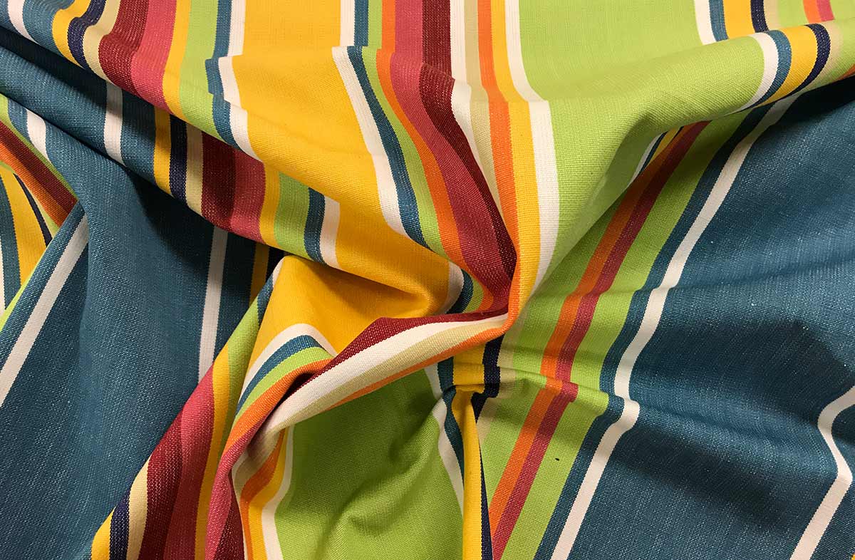 Cricket Yellow Striped Fabric | The Stripes Company UK