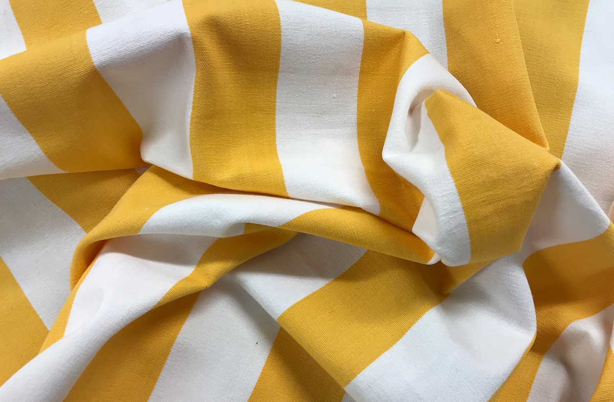 Yellow White Striped Fabrics, Striped Curtain Upholstery Fabrics