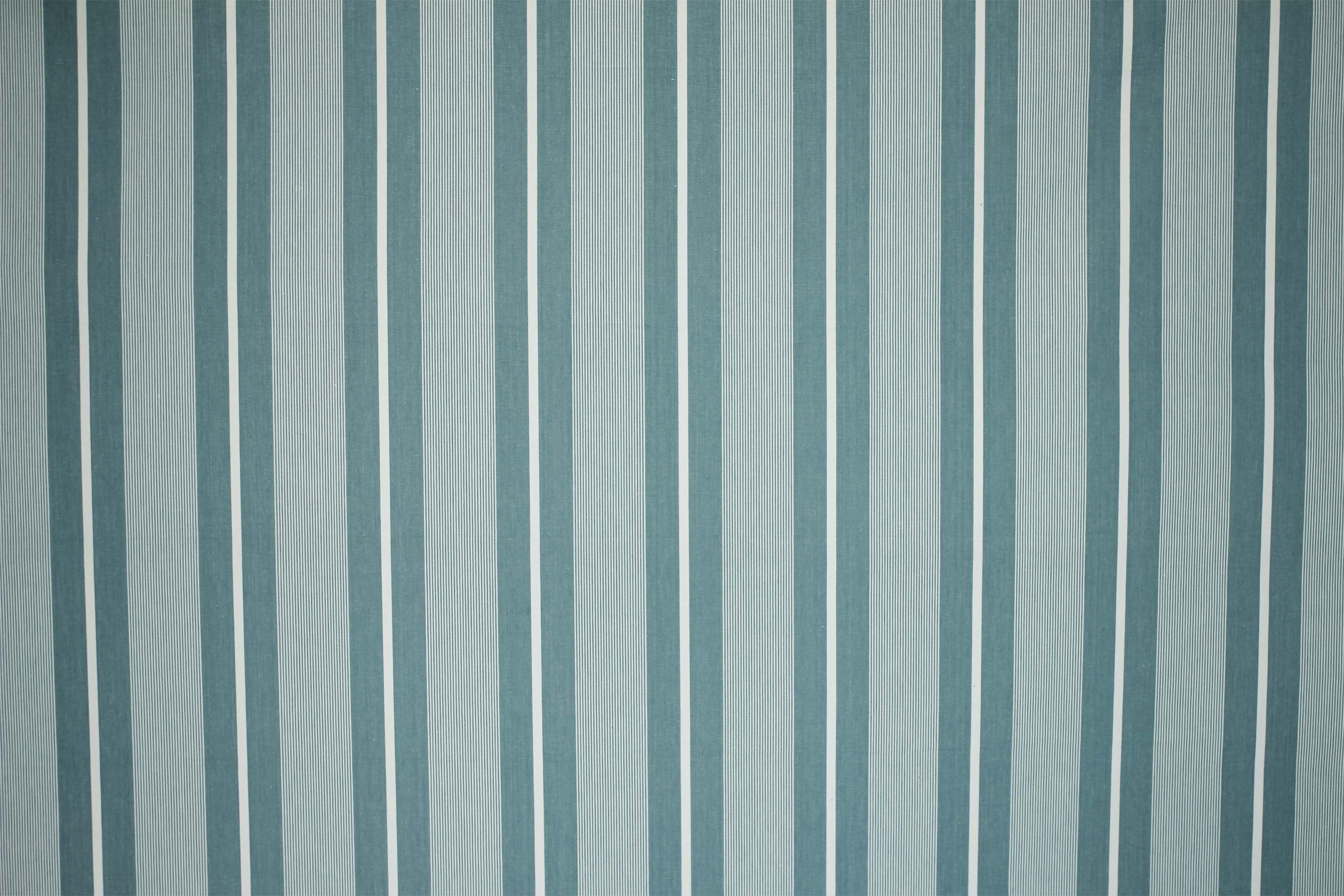 Sevens Teal Pale Striped Fabric The Stripes Company Uk